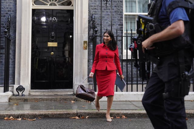 Suella Braverman resigned as Home Secretary a day before Liz Truss quit as PM (Stefan Rousseau/PA)