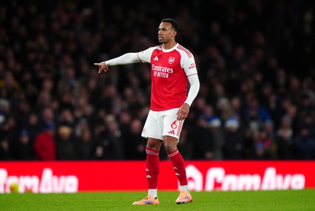 Gabriel in action for Arsenal