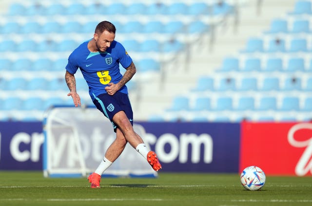 James Maddison during a training session 