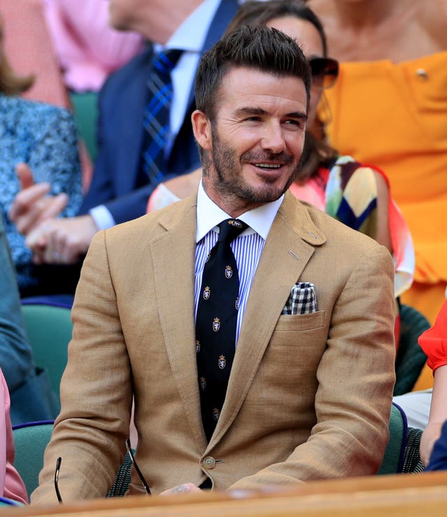 David Beckham in the Royal Box at Wimbledon