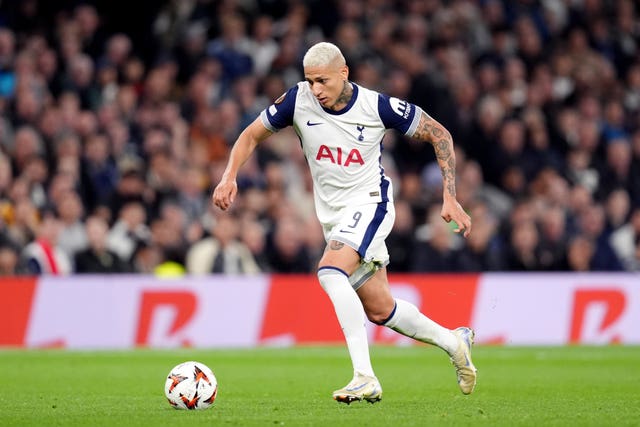 Tottenham Hotspur’s Richarlison during the UEFA Europa League match against AZ Alkmaar