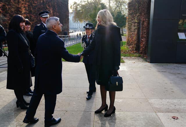 Mayor of London Sadiq Khan meets Sgt Ratana’s partner Su Bushby 