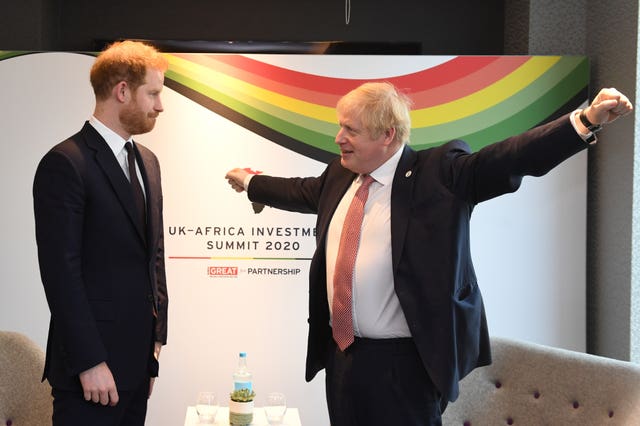 Duke of Sussex and Boris Johnson