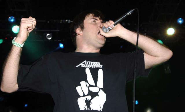 Mark ‘Barney’ Greenway performing with Napalm Death 