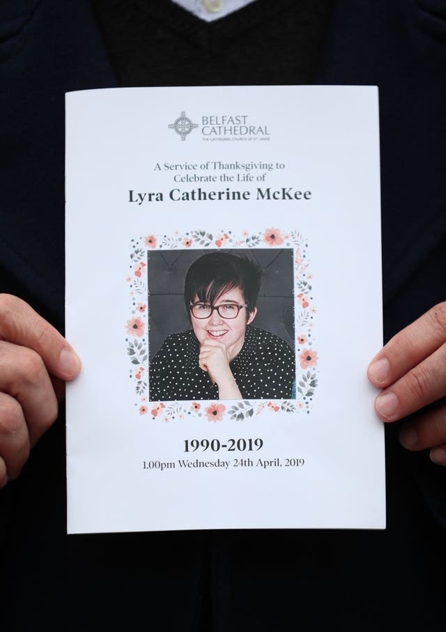 The Order of Service at the funeral of murdered journalist Lyra McKee 