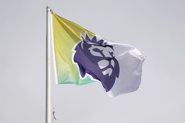 A flag with the Premier League logo on