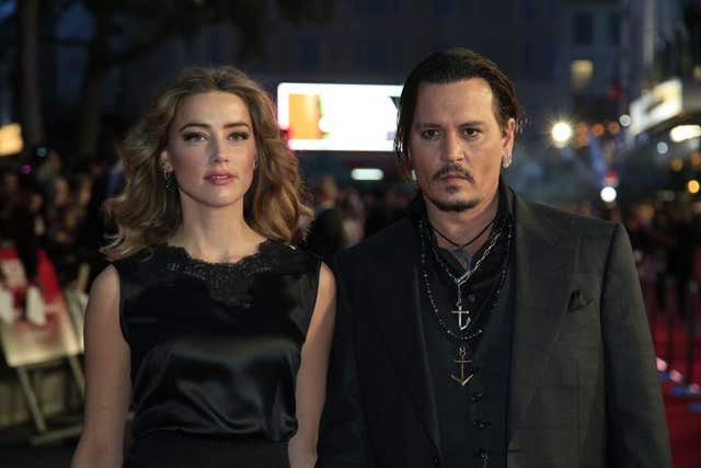 Amber Heard and Johnny Depp (Jonathan Brady/PA)