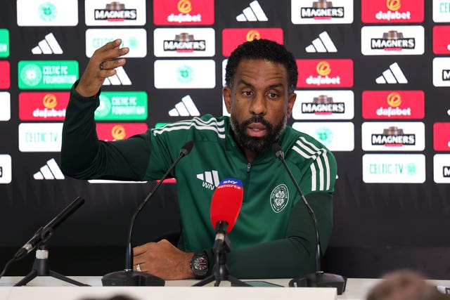 Celtic manager Wilfried Nancy during a press conference