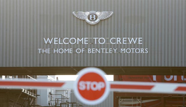 The Bentley Motors factory in Crewe, Cheshire. (PA)