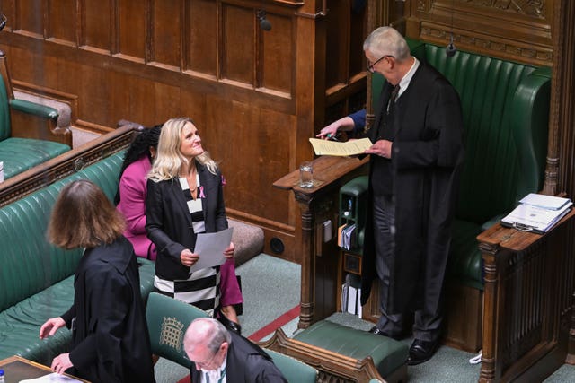 Labour MP Kim Leadbeater in Parliament