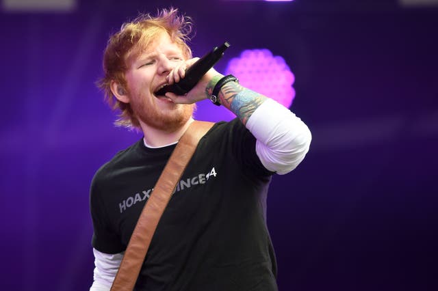 Ed Sheeran on stage