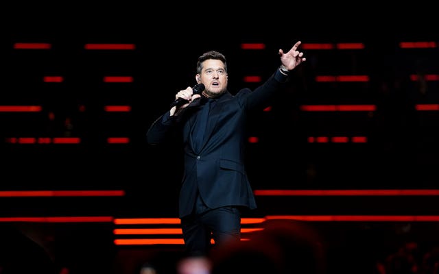 Michael Buble performs at the O2 in London