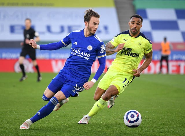 Leicester's James Maddison and Newcastle striker Callum Wilson are pushing for a place