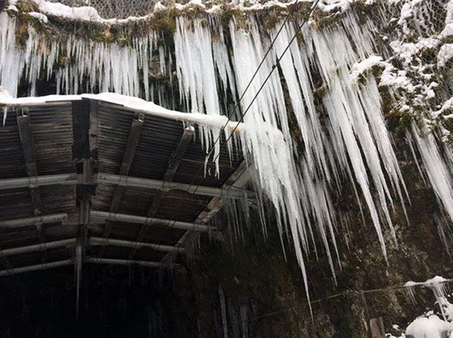 Icicles at the Bishopton tunnel (ScotRail Alliance/PA)