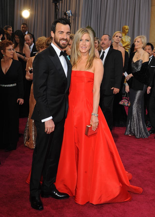 Justin Theroux and Jennifer Aniston arriving for the 85th Academy Awards at the Dolby Theatre, Los Angeles