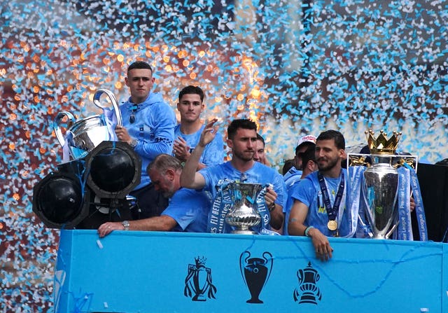 Manchester City won three trophies last season