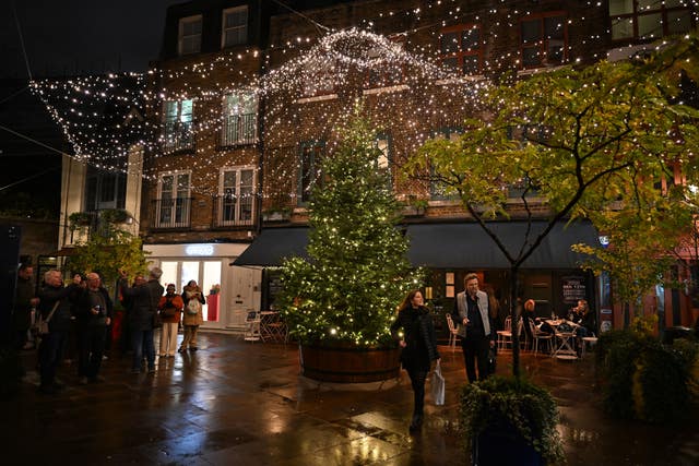 Covent Garden Christmas Lights Switch On