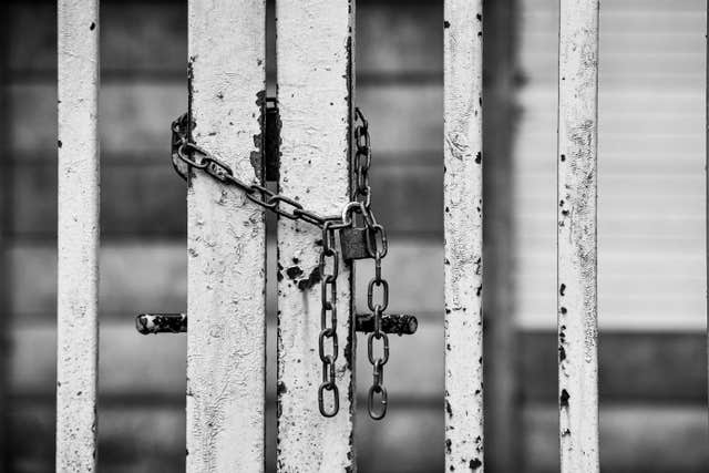 Locked gates at Gigg Lane