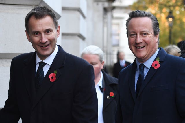 Jeremy Hunt and David Cameron