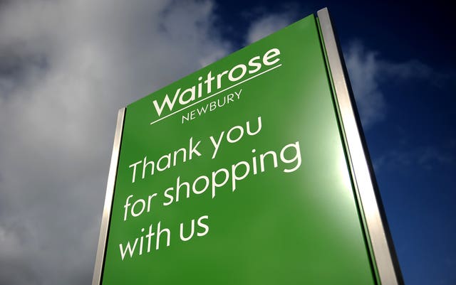 A sign for a Waitrose supermarket in Newbury