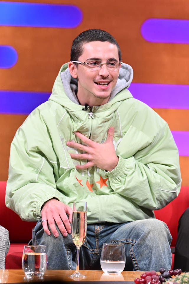 Timothee Chalamet on the Graham Norton Show