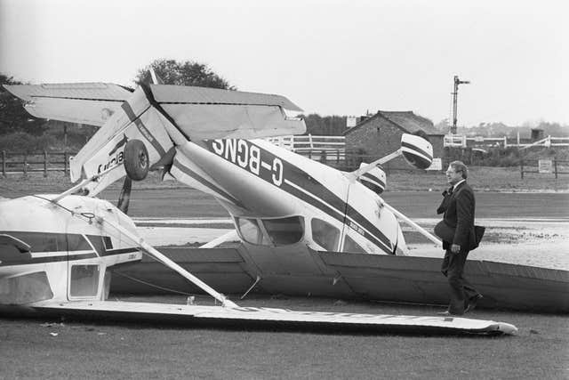 Wreckage after the Great Storm of 1987