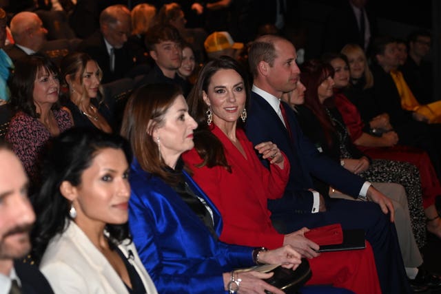 William and Kate in the audience