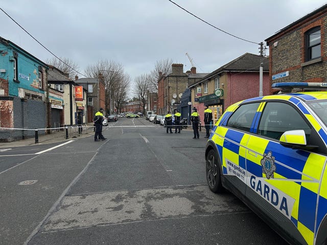 Gardai in the Arbour Hill area of Stoneybatter in Dublin