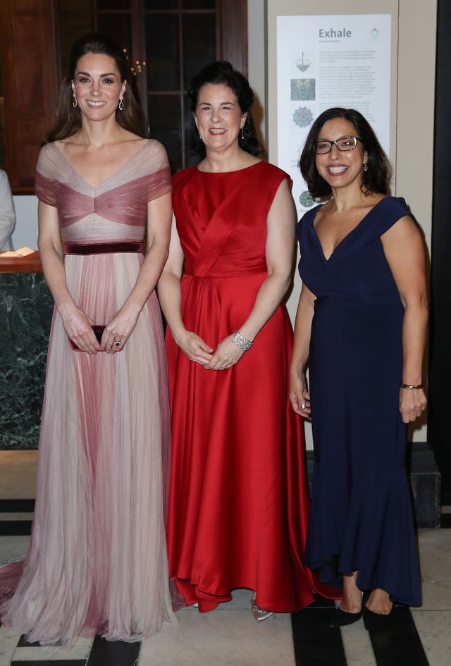 (left to right) Kate with Amanda Pullinger, chief executive of 100 Women in Finance, and its chairwoman Lauren Malafronte