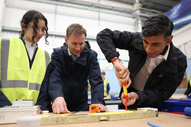 Rishi Sunak visit to London college
