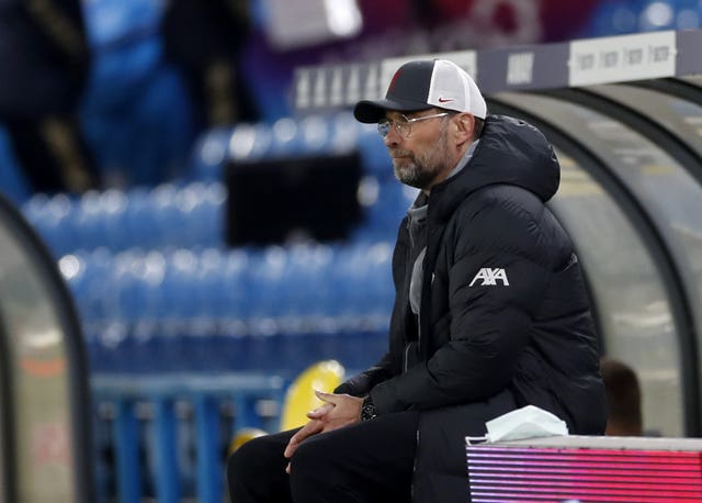 Liverpool manager Jurgen Klopp watches from the dugout
