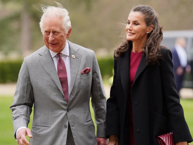 The Prince of Wales with Queen Letizia of Spain