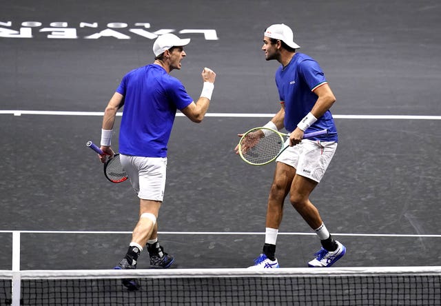 Andy Murray (left) and Matteo Berrettini had started well