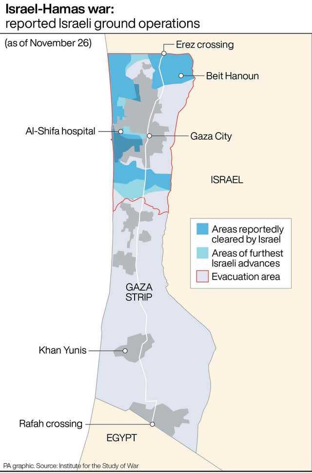Israel-Hamas war: reported Israeli ground operations