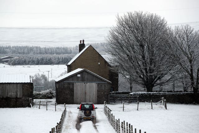 Snowy conditions in Carlecotes, South Yorkshire