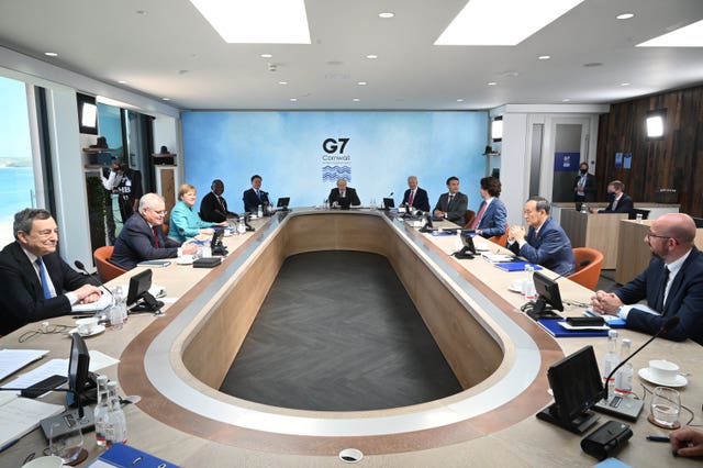 Prime Minister Boris Johnson chairs G7 talks in Cornwall 