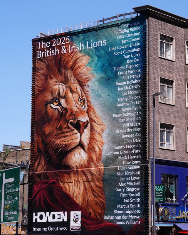 A British and Irish Lions mural in London