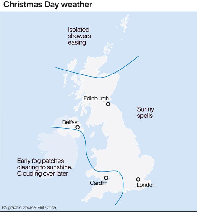 Christmas Day weather