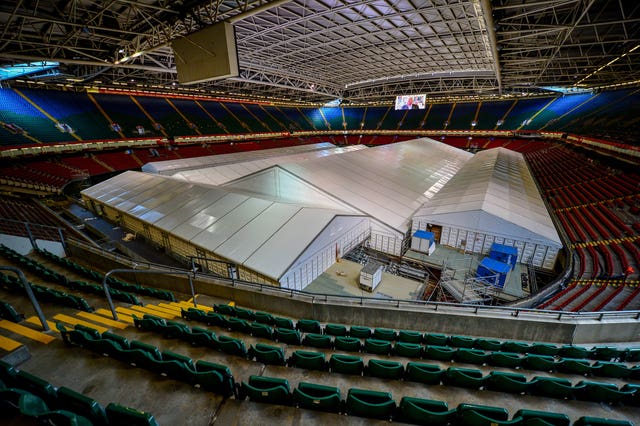 The Principality Stadium has been turned into a field hospital (Ben Birchall/PA)