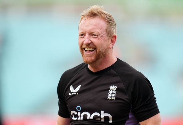 England coach Paul Collingwood smiles