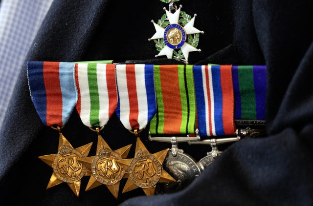 Mr Belcher's service medals 