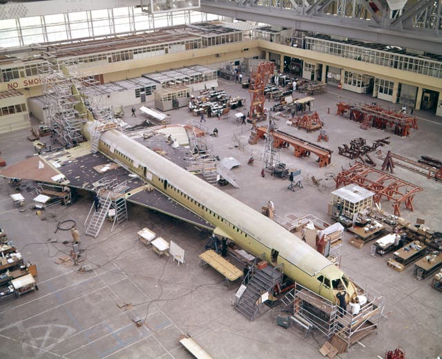 The Brabazon hanger at Filton, Bristol (PA)