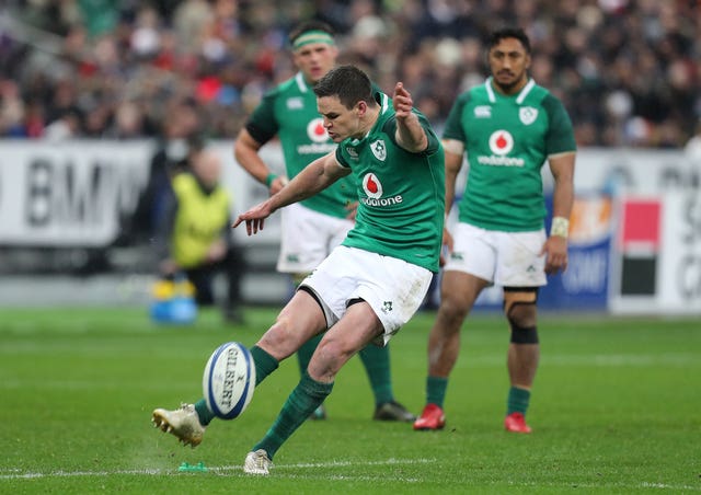 Johnny Sexton kicking a penalty was a familiar sight in Paris