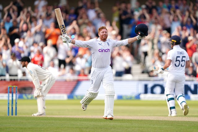 Jonny Bairstow celebrates