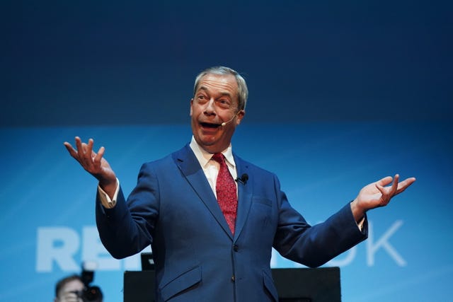 Reform UK leader Nigel Farage (Jacob King/PA) 