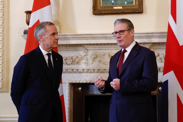 Prime Minister Sir Keir Starmer and Canadian counterpart Mark Carney