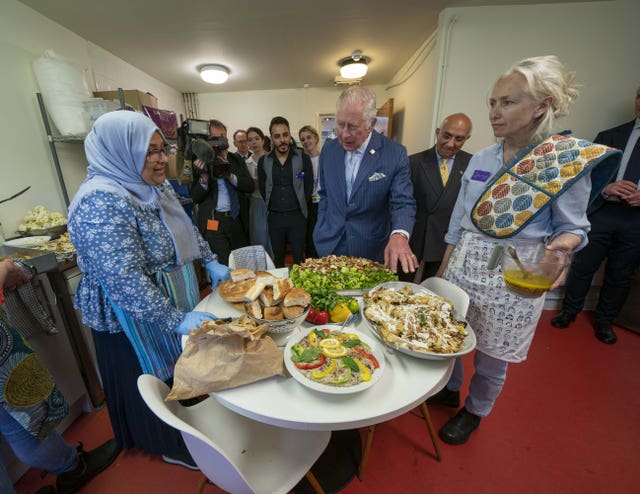 Prince of Wales meets centre volunteers