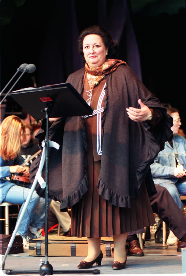 Montserrat Caballe rehearsing with the BBC Concert Orchestra