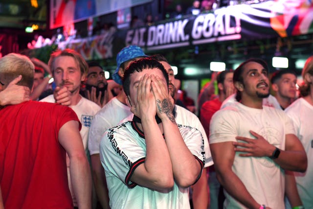 It was a different story for England fans in Croydon 