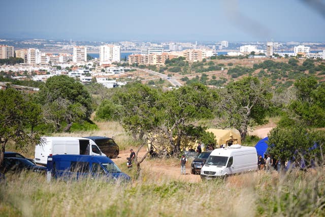 Members of the search teams at one of the base camps